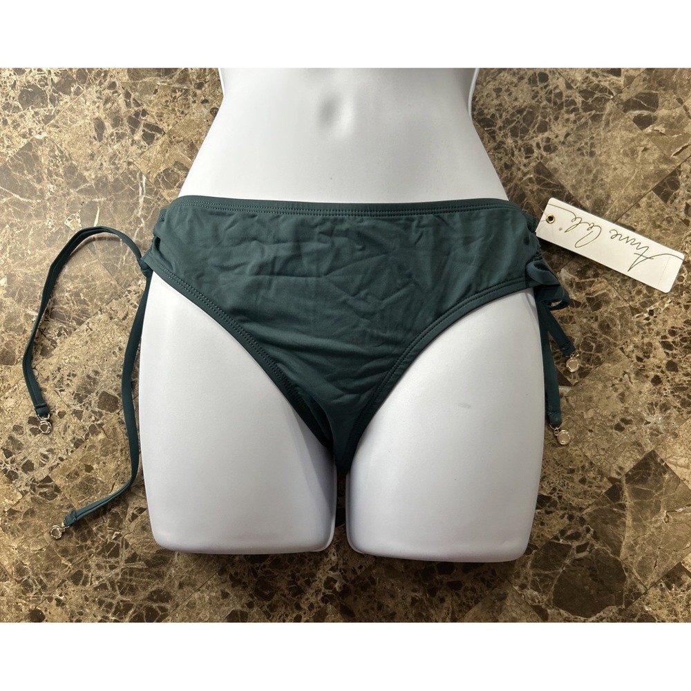 Anne Cole Swimsuit Bikini Bottom Womens Medium Eucalyptus Green MYMB30001